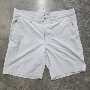 Southern Tide Men's‎ Shorts Size 38 Gray Cotton Blend Casual Flat Front